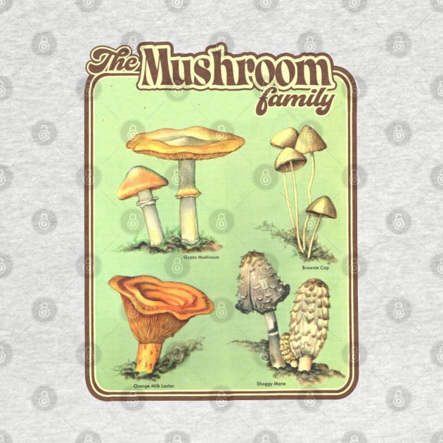 Mushroom Family - Vintage Retro Shroom Aesthetic by elevens.design